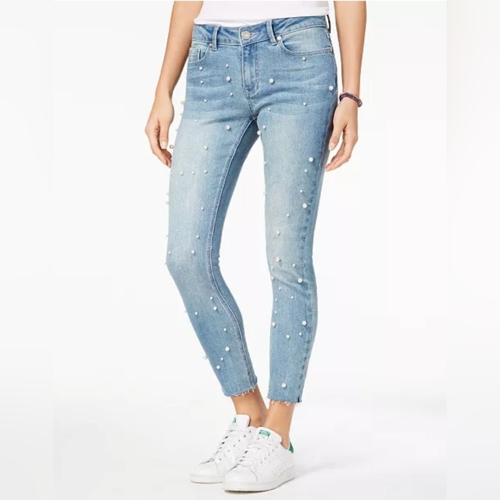 3 Indigo Rein Pearl Skinny Ankle Stretch Jeans